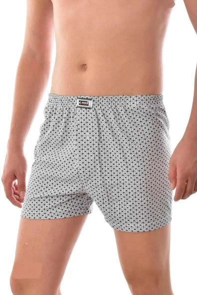 Seher Yıldızı Erkek Desenli Boxer 007 - 9 Adet  Karışık Renk S ürün görseli 1
