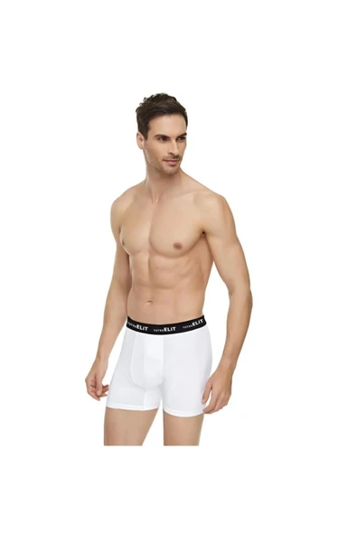 Tutku Elit Erkek Modal Elastan Spor Boxer 1252 - 12 Adet  Beyaz M ürün görseli 1