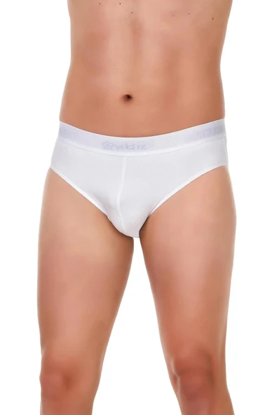 Yıldız Erkek Modal Kemer Slip Külot 65/67 - 9 Adet  Beyaz M ürün görseli 1