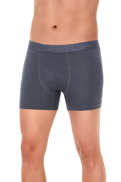 Yıldız Erkek Modal Likralı Boxer 37/42 - 12 Adet  2XL Füme ürün görseli 1