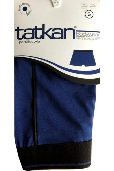Tatkan Erkek Penye Biyeli Boxer - 6 Adet  M Lacivert ürün görseli 1