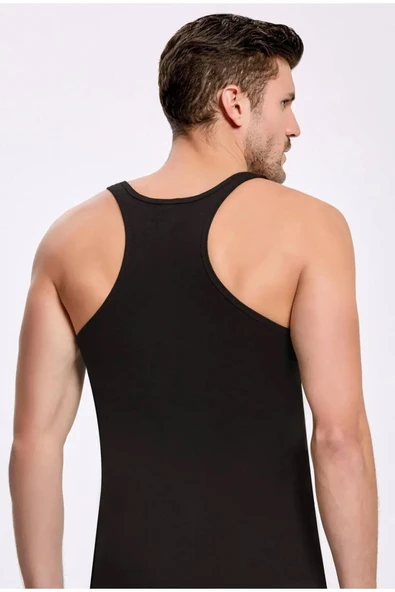 İlke Erkek Sporcu Rambo Atlet 1010-1011-1121 - 6 Adet  Siyah 2XL ürün görseli 1