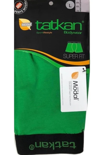 Tatkan Erkek Modal Penye Boxer - 6 Adet  M Yeşil ürün görseli 1