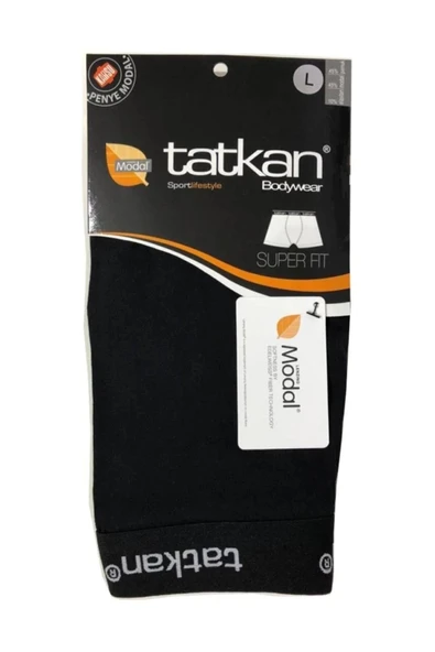 Tatkan Erkek Modal Penye Boxer - 6 Adet  Siyah S ürün görseli 1