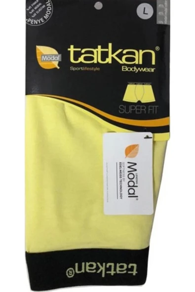 Tatkan Erkek Modal Penye Boxer - 3 Adet  M Sarı ürün görseli 1