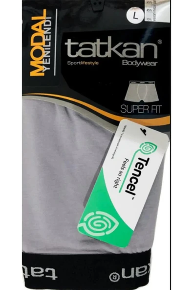 Tatkan Erkek Modal Penye Boxer - 9 Adet  XL Gri ürün görseli 1