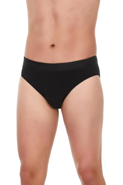 Yıldız Erkek Modal Kemer Slip Külot 65/67 - 12 Adet  Siyah 2XL ürün görseli 1