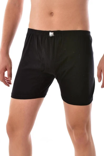 Tutku Erkek Ribana Paçalı Külot  0111 - 12 Adet  Siyah 2XL ürün görseli 1