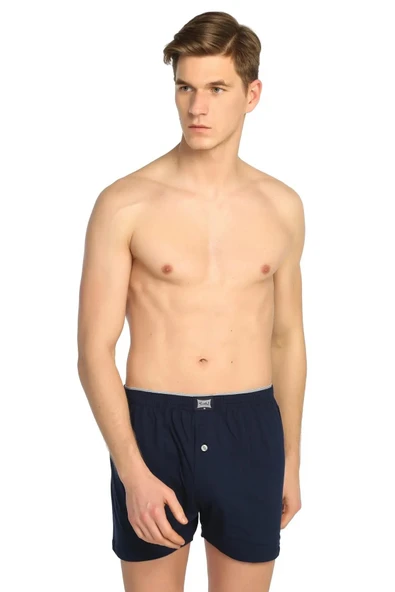 Tutku Erkek Penye Düğmeli Düz Renkli Boxer 0117 - 9 Adet  L Lacivert ürün görseli 1