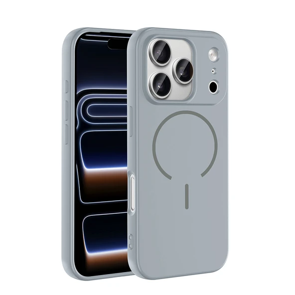 iPhone 17 Pro Max Kılıf Kamera Çıkıntılı Magsafe Şarj Özellikli Lüx Meta Kapak ürün görseli 1