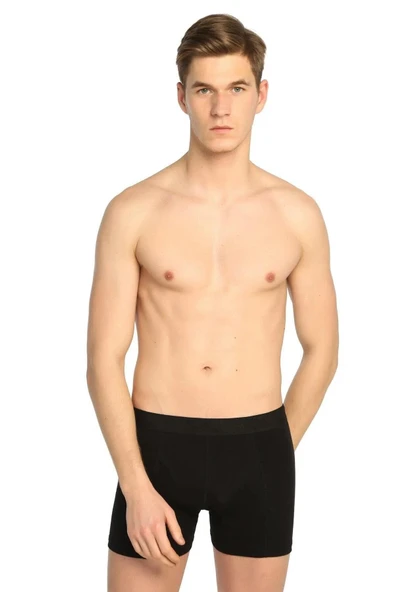 Tutku Erkek Likralı Boxer 0114 - 12 Adet  Siyah 2XL ürün görseli 1