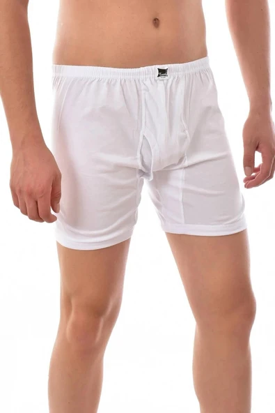 Tutku Erkek %100 Pamuklu Paçalı Külot 0110 - 6 Adet  Beyaz 2XL ürün görseli 1