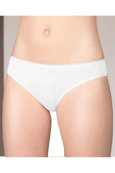 Berrak Kadın Modal Bikini Külot 2320 - 12 Adet  Beyaz M ürün görseli 1