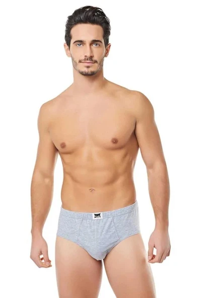 Tutku Erkek Renkli Penye Slip Külot 0109 - 12 Adet  Gri XS ürün görseli 1