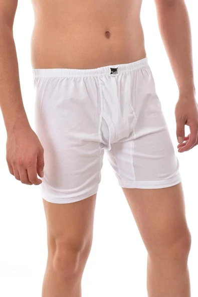 Tutku Erkek Ribana Paçalı Külot 0111 - 6 Adet  Beyaz 2XL ürün görseli 1