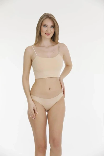 Berrak Kadın Lazer Kesim Polyester Bikini Külot 11690 - 12 Adet  L Ten ürün görseli 1
