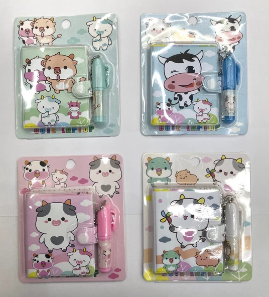 Joyz Kalemli Mini Pofidik Defter İnek 4/S Jy-0031-03 (Karışık Renk 1 Adet) ürün görseli 1