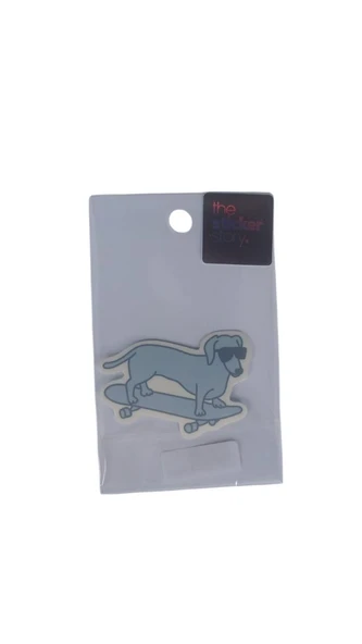 Ekstrafix Yapışkanlı Sudan Etkilenmeyen Sticker The Sticker Story Kaykaylı Köpek Tss0170 (1 Adet) ürün görseli 1