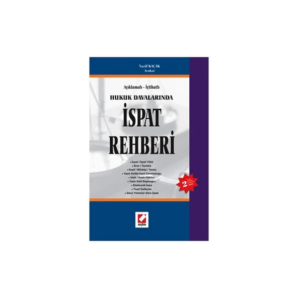 Hukuk Davalarında Ispat Rehberi (2. Baskı) Nazif Kaçak 2006/11 ürün görseli 1