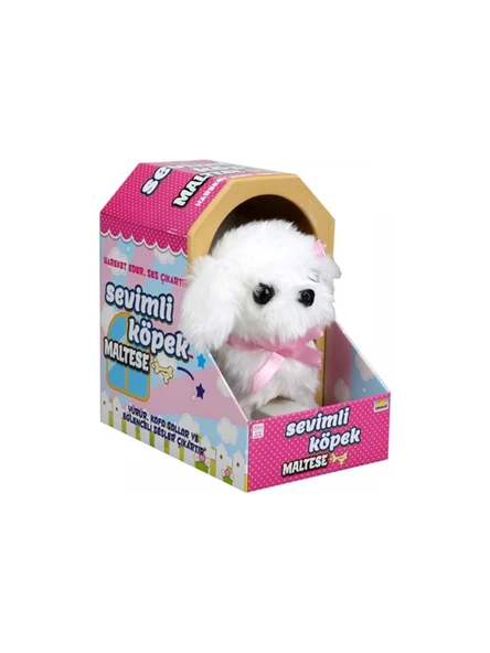 Sunman Oyuncak Sevimli Köpek Maltese Hareketli Sesli - Resim 2