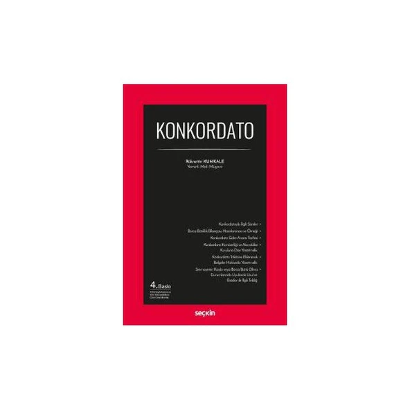 Konkordato 4. Baskı Rüknettin Kumkale 2019/02 ürün görseli 1