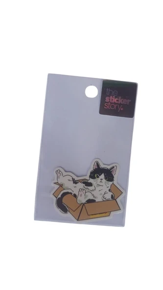 Ekstrafix Yapışkanlı Sudan Etkilenmeyen Sticker The Sticker Story Kedi Tss0095 (1 Adet) ürün görseli 1