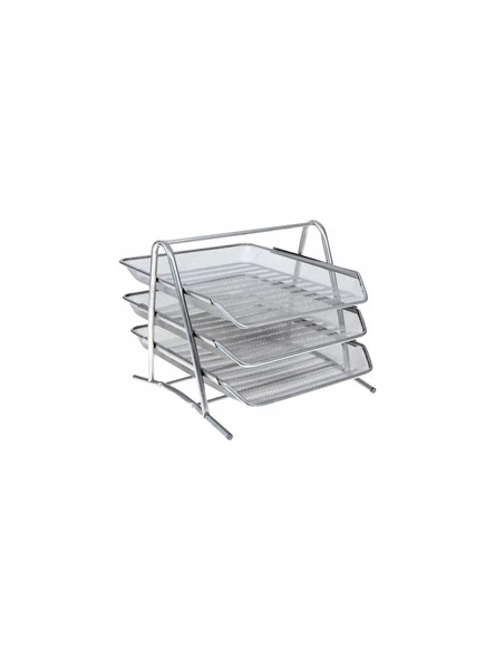 Bafix Evrak Rafı Metal Perforeli 3 Katlı Gri Bfx-Mer9205G ürün görseli 1