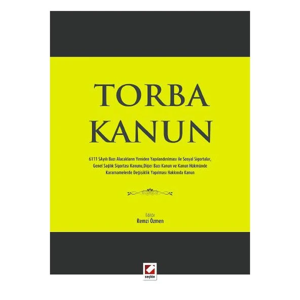 Torba Kanun (R.Özmen) /B Remzi Özmen 199 2011/04 ürün görseli 1