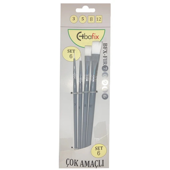 Bafix Fırça Seti Çok Amaçlı Artist 4 Lü (3-5-8-12) Set-6 70906 ürün görseli 1