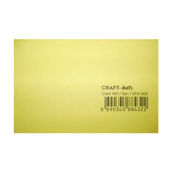 Craft And Arts Fon Kartonu 160 Gram 50X70Cm Sarı (100 Lü Paket) ürün görseli 1