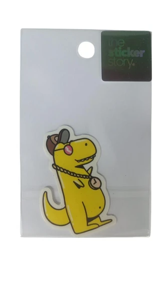 Ekstrafix Yapışkanlı Sudan Etkilenmeyen Sticker The Sticker Story Sarı Dinazor Tss0124 (1 Adet) ürün görseli 1