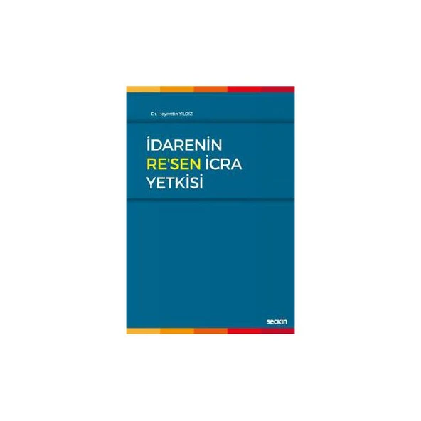İdarenin Resen İcra Yetkisi Hayrettin Yldız 1 2019/01 ürün görseli 1