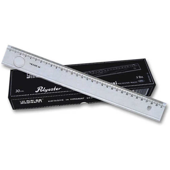 Yıldızlar Standart Cetvel Plastik Mercekli 30 Cm Kod:010 ürün görseli 1