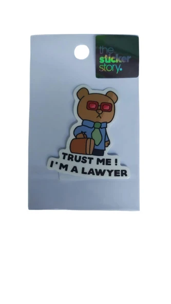 Ekstrafix Yapışkanlı Sudan Etkilenmeyen Sticker The Sticker Story Trust Me I'M A Lawyer Tss0206 (1 Adet) ürün görseli 1