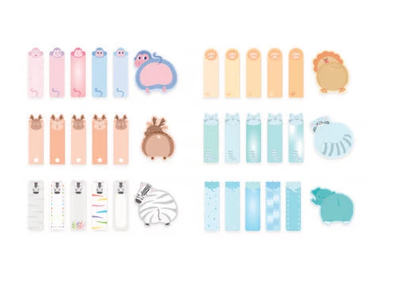 HopaxSticky Notes 20 Yaprak Yapışkanlı Not Kağıdı Bump 6 Desen K0125 (48 Li Stand) ürün görseli 1