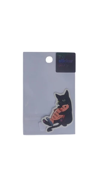 Ekstrafix Yapışkanlı Sudan Etkilenmeyen Sticker The Sticker Story Kedi Tss0097 (1 Adet) ürün görseli 1