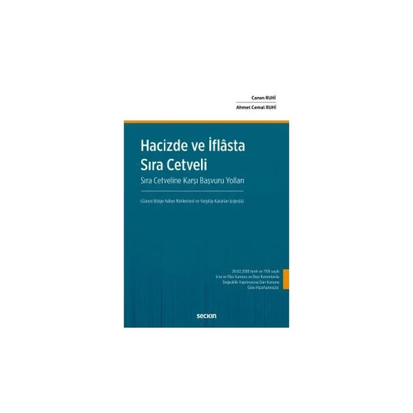 Hacizde ve İflasta Sıra Cetveli Canan Ruhi 2018/04 ürün görseli 1