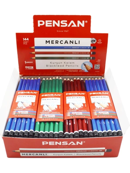 Pensan Kurşun Kalem Mercanlı 56260 (144 Lü Paket) ürün görseli 1