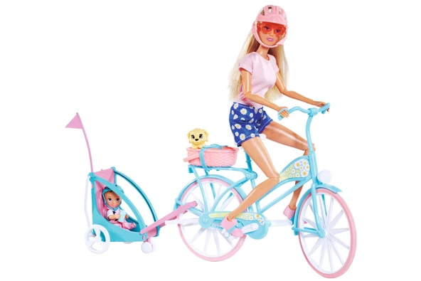 Simba Oyuncak Steffi Love Bike Trailer Steffi Bisiklet Sürüşü Eğlencesi ürün görseli 1