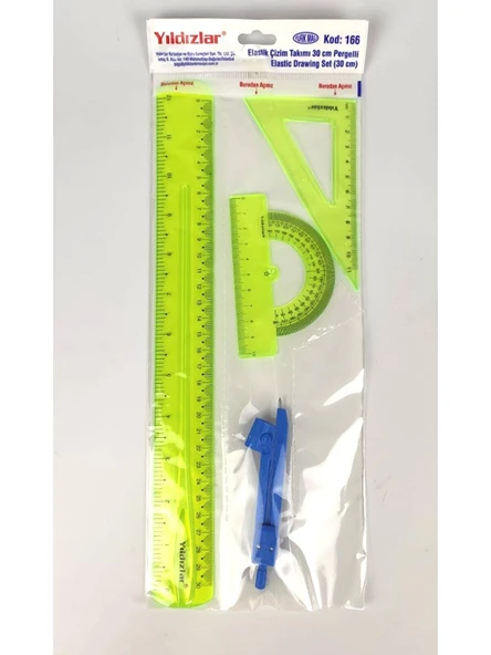 Yıldızlar Elastik Çizim Takımı 30 Cm Pergelli 166 ürün görseli 1