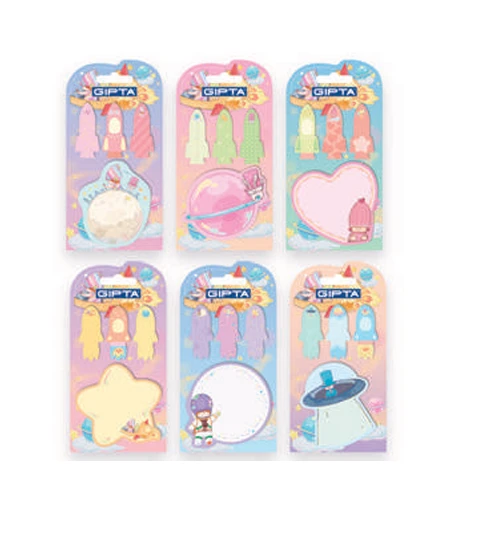 Hopax Sticky Notes 20 Yaprak Yapışkanlı Not Kağıdı Space 70X70 4 Desen K0122 (48 Li Stand) ürün görseli 1