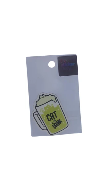 Ekstrafix Yapışkanlı Sudan Etkilenmeyen Sticker The Sticker Story Cat Drink Tss0084 (1 Adet) ürün görseli 1