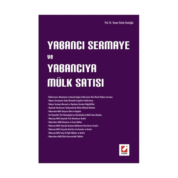 Yabancı Sermaye ve Yabancıya Mülk Satışı Hasan Tahsin Fendoğlu 2008/04 ürün görseli 1