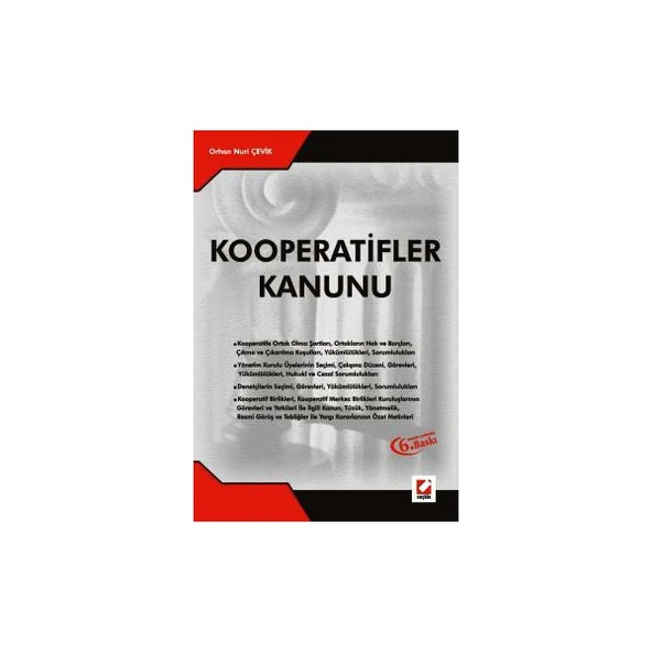 Kooperatifler Kanunu 2003 Orhan Nuri Çevik 2003/04 ürün görseli 1