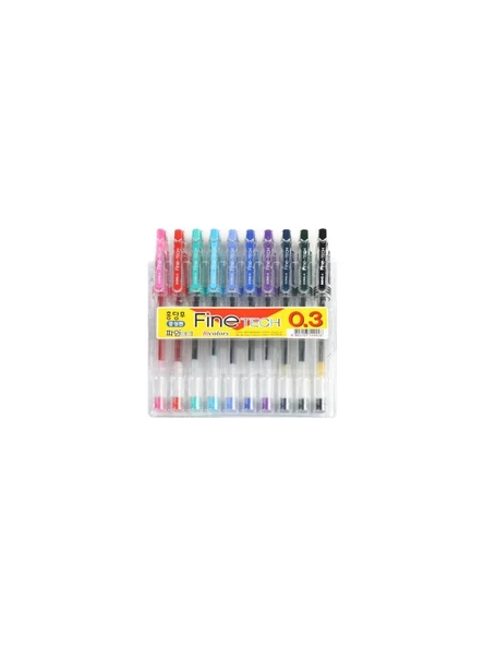 Dong-A Finetech N 0.3 MM İğne Uçlu Kalem 10 Renk Set ürün görseli 1