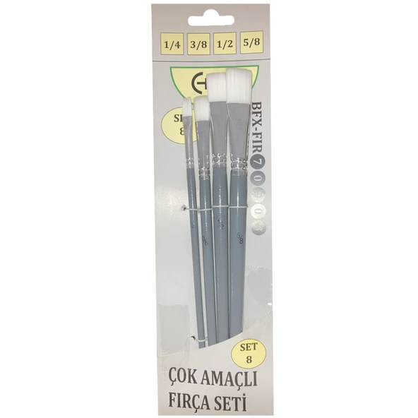 Bafix Fırça Seti Çok Amaçlı Artist 4 Lü (1/4-3/8-1/2-5/8) Set-8 70908 ürün görseli 1