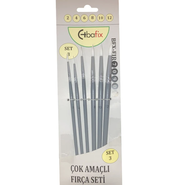 Bafix Fırça Artist Çok Amaçlı 6 Lı (2-4-6-8-10-12) Set-3 70903 ürün görseli 1