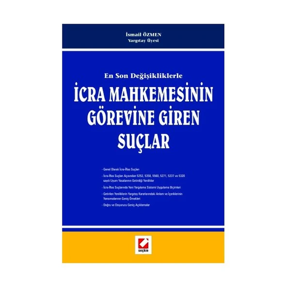 İcra Mahkemesinin Görevine Giren Suçlar İsmail Özmen 2007/08 ürün görseli 1