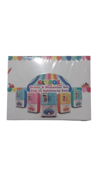 Globox Kalemtraş + Silgi Buzdolabı Figürlü 3823 (16 Lı Paket) ürün görseli 1