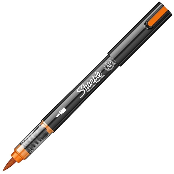 Sharpie Akrilik Markör Kalem Fırça Uç Turuncu Sh-2218112 ürün görseli 1